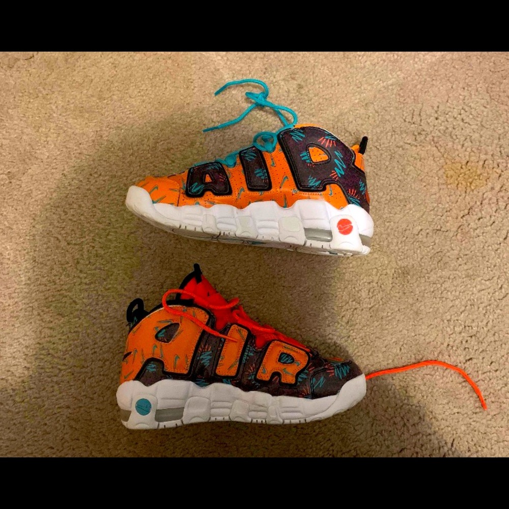Nike AIR MORE UP TEMPO “ WHAT THE” youth 5.5